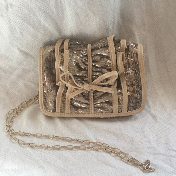 RED Valentino Handbags - [REDVALENTINO] Sequin small purse gold chain strap